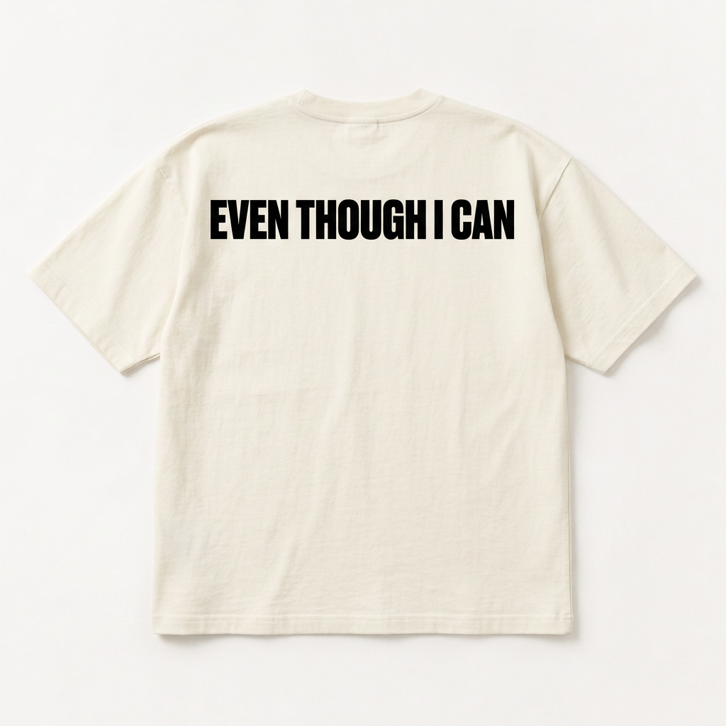 APOET Even Though I Can oversized T-shirt — Drop 001